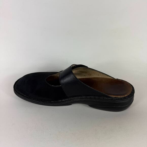 Finn Comfort Asinara Clogs Women's 10 Black Leather Slip-On Adjustable Strap - Picture 6 of 9